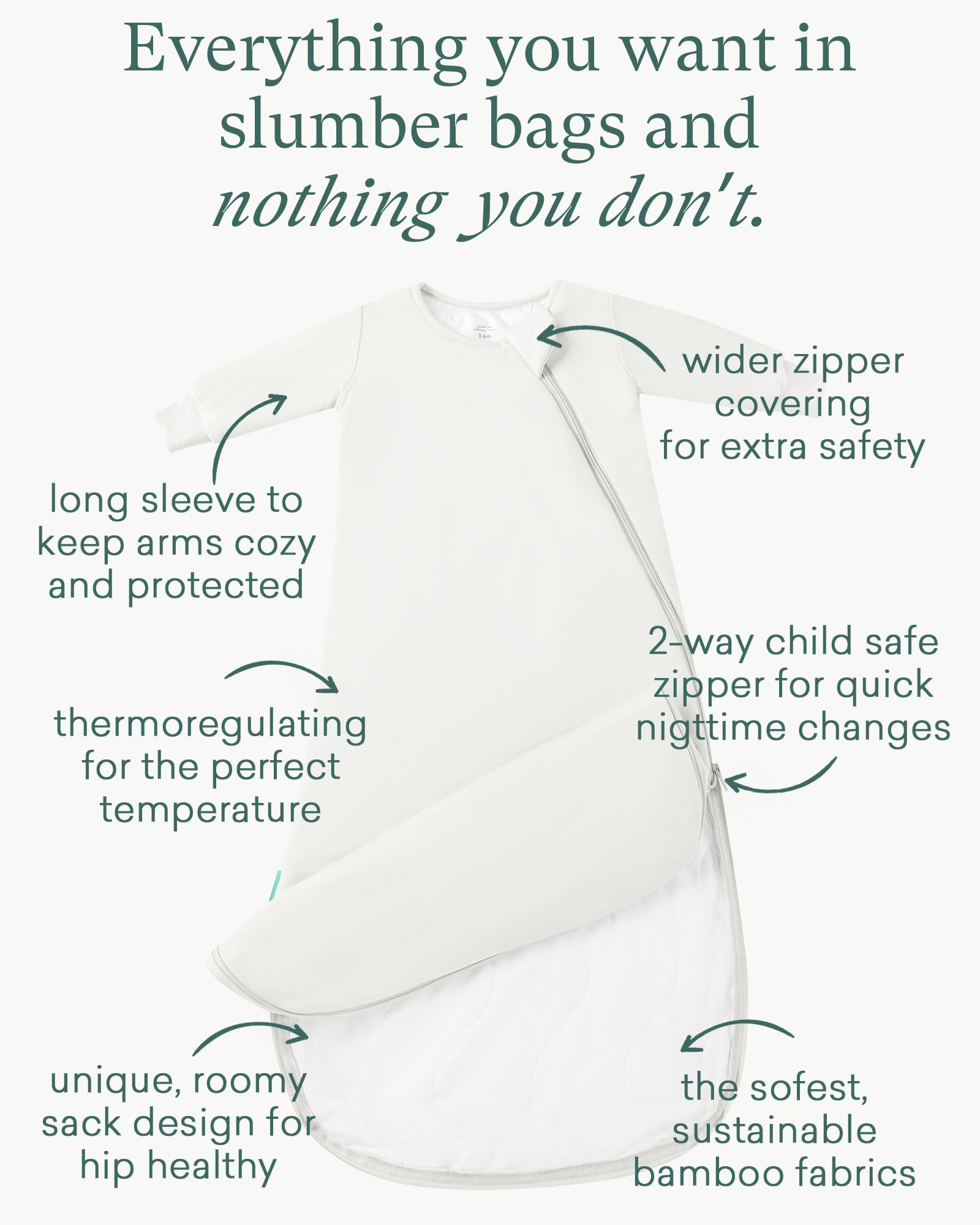 PurComfy Supersoft long sleeve design keeps baby arms warm while allowing movement