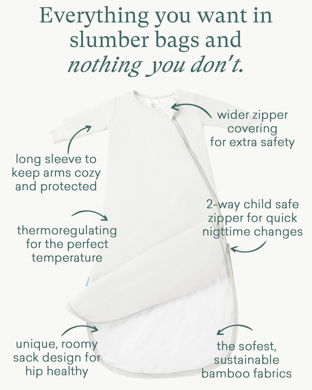 PurComfy Supersoft long sleeve design keeps baby arms warm while allowing movement