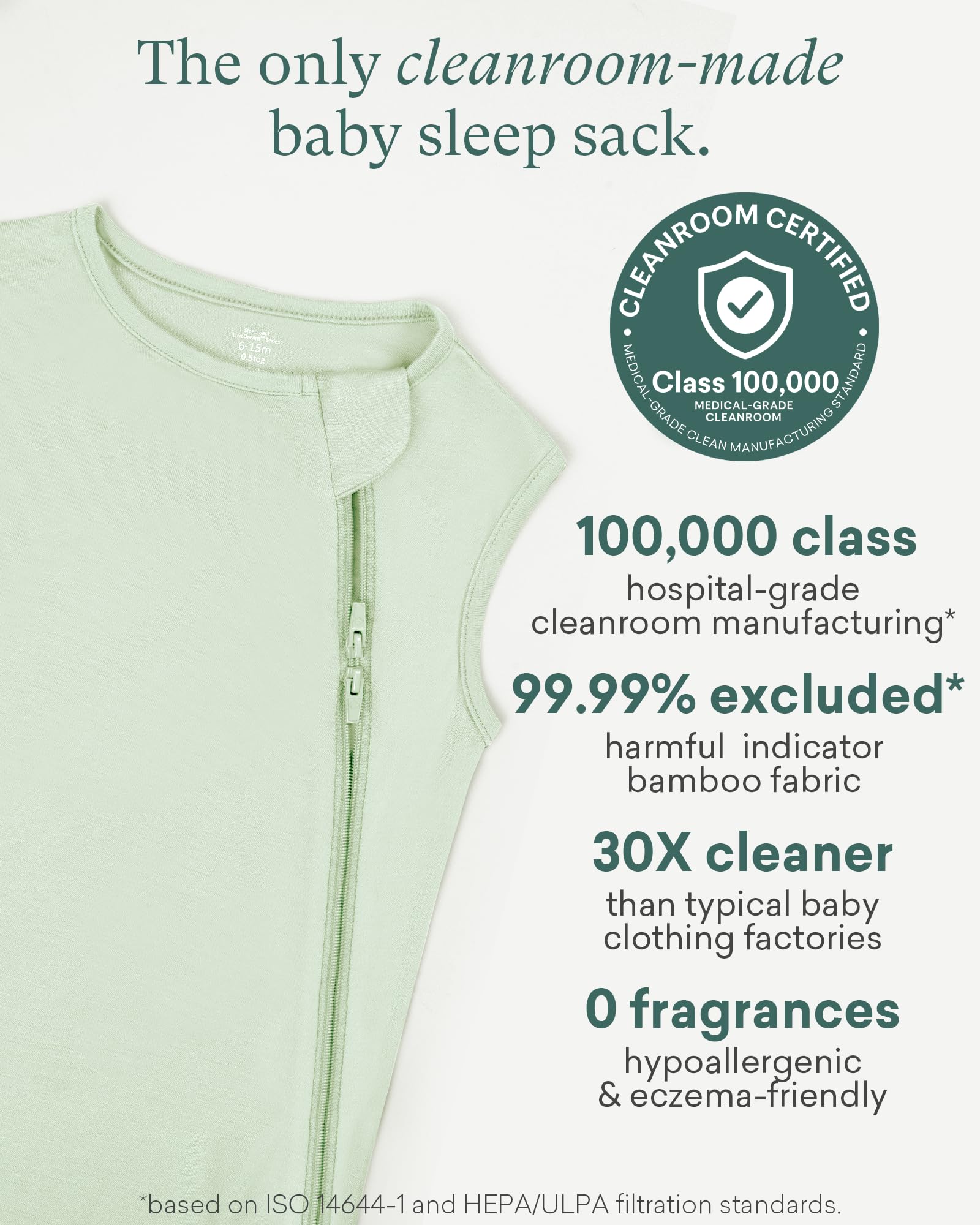 PurComfy Supersoft Sleep Sack labeled 1.0 TOG for versatile warmth