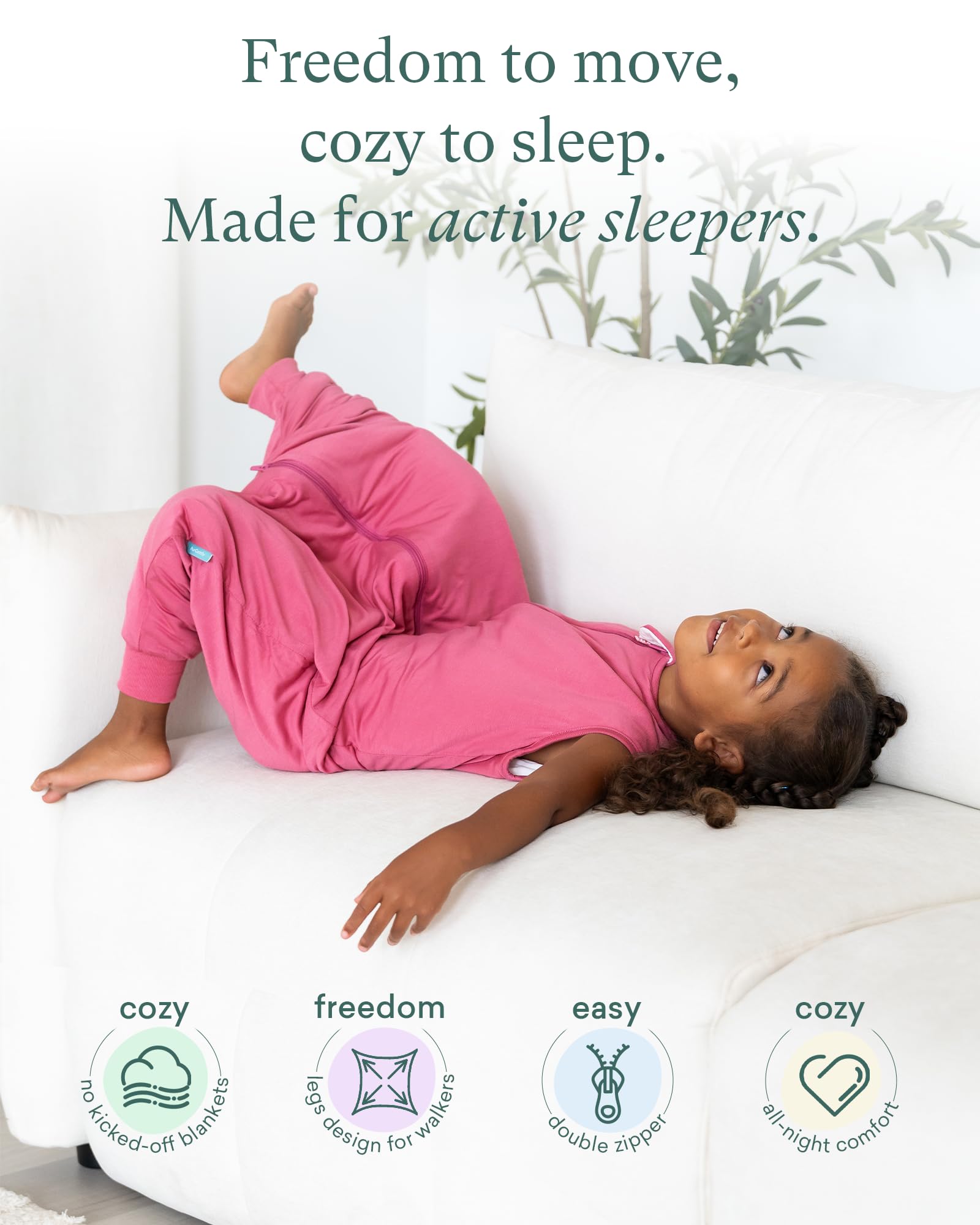 PurComfy Supersoft sleep sack sizes 6M-4T support growing toddlers in comfort.