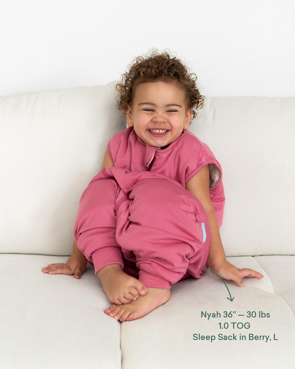PurComfy Supersoft sleep sack bamboo viscose fabric provides breathable, skin-friendly softness.