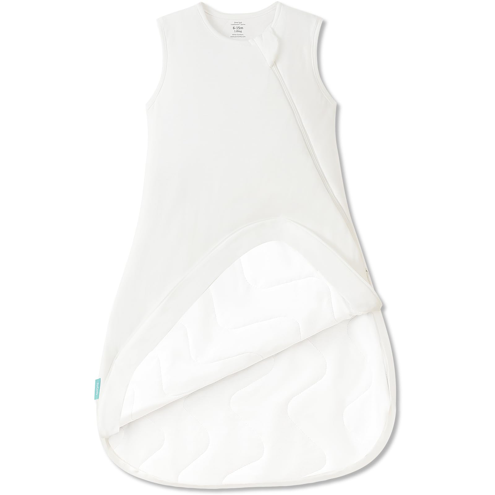 PurComfy Supersoft Sleep Sack cream packaging signals premium quality for cozy nights.