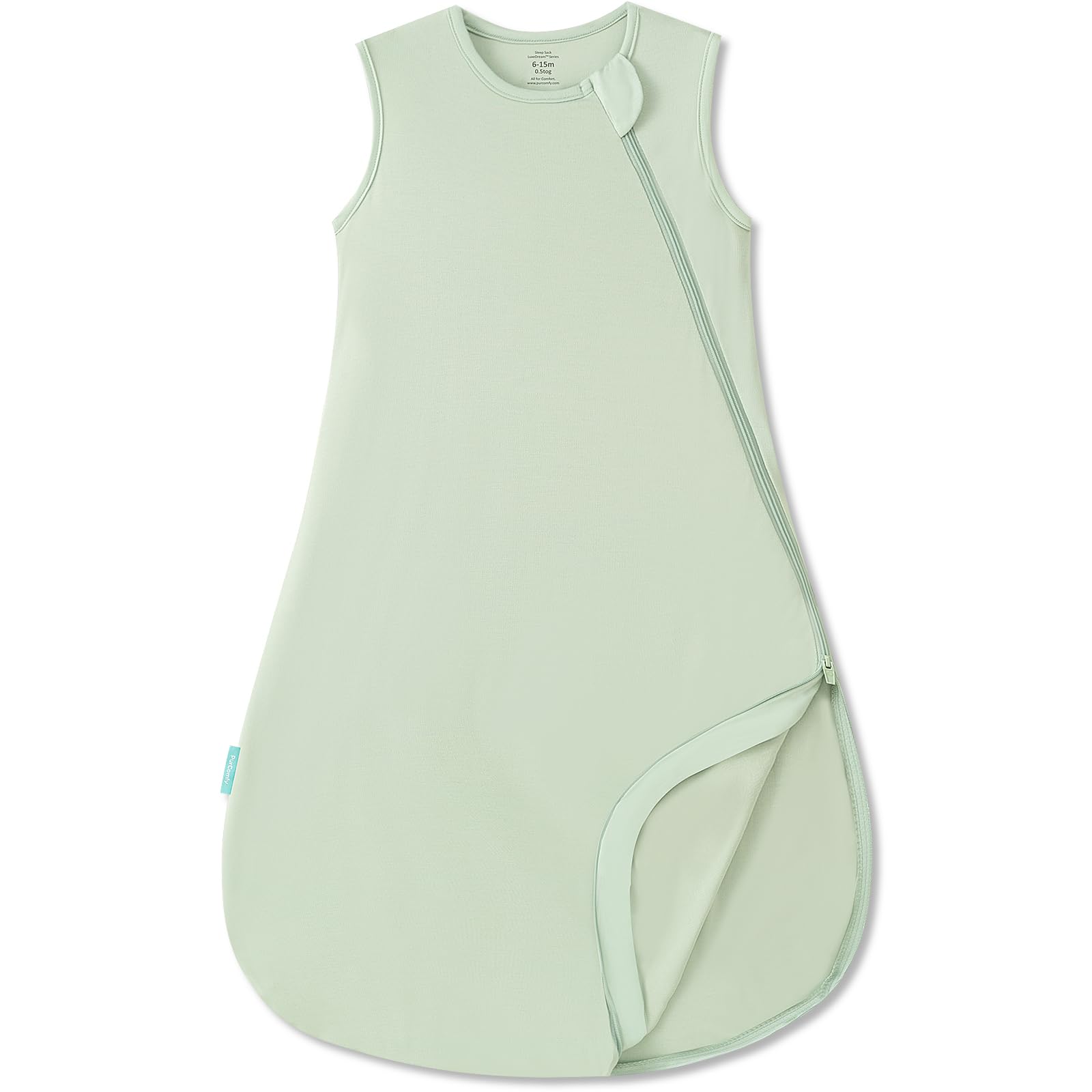 PurComfy Supersoft Sleep Sack fabric texture delivers buttery bamboo-viscose softness for babies every night.