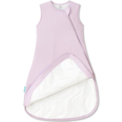 PurComfy Supersoft Sleep Sack lilac front view shows cozy sleep-ready warmth.