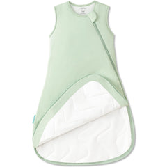 PurComfy Supersoft Sleep Sack Sage closeup fabric showing buttery-soft texture for delicate baby skin.