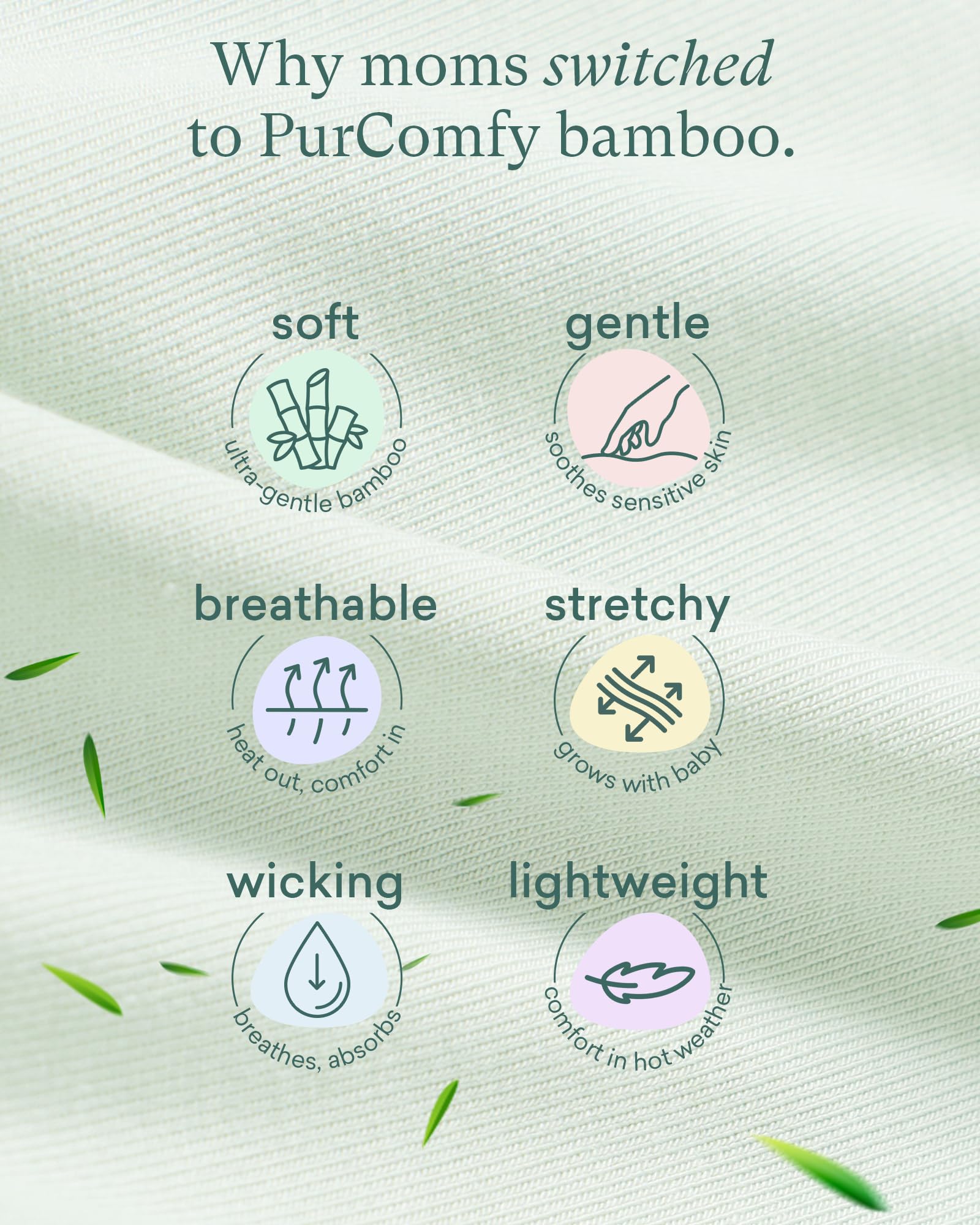 PurComfy Supersoft Sleep Sack size chart helps pick the right fit.