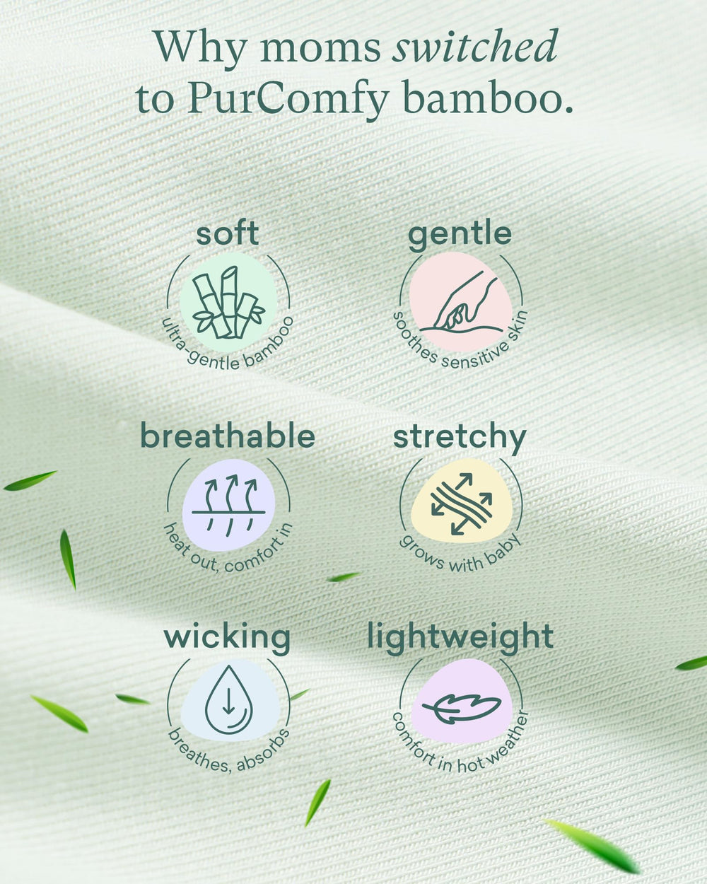 PurComfy Supersoft Sleep Sack size chart helps pick the right fit.