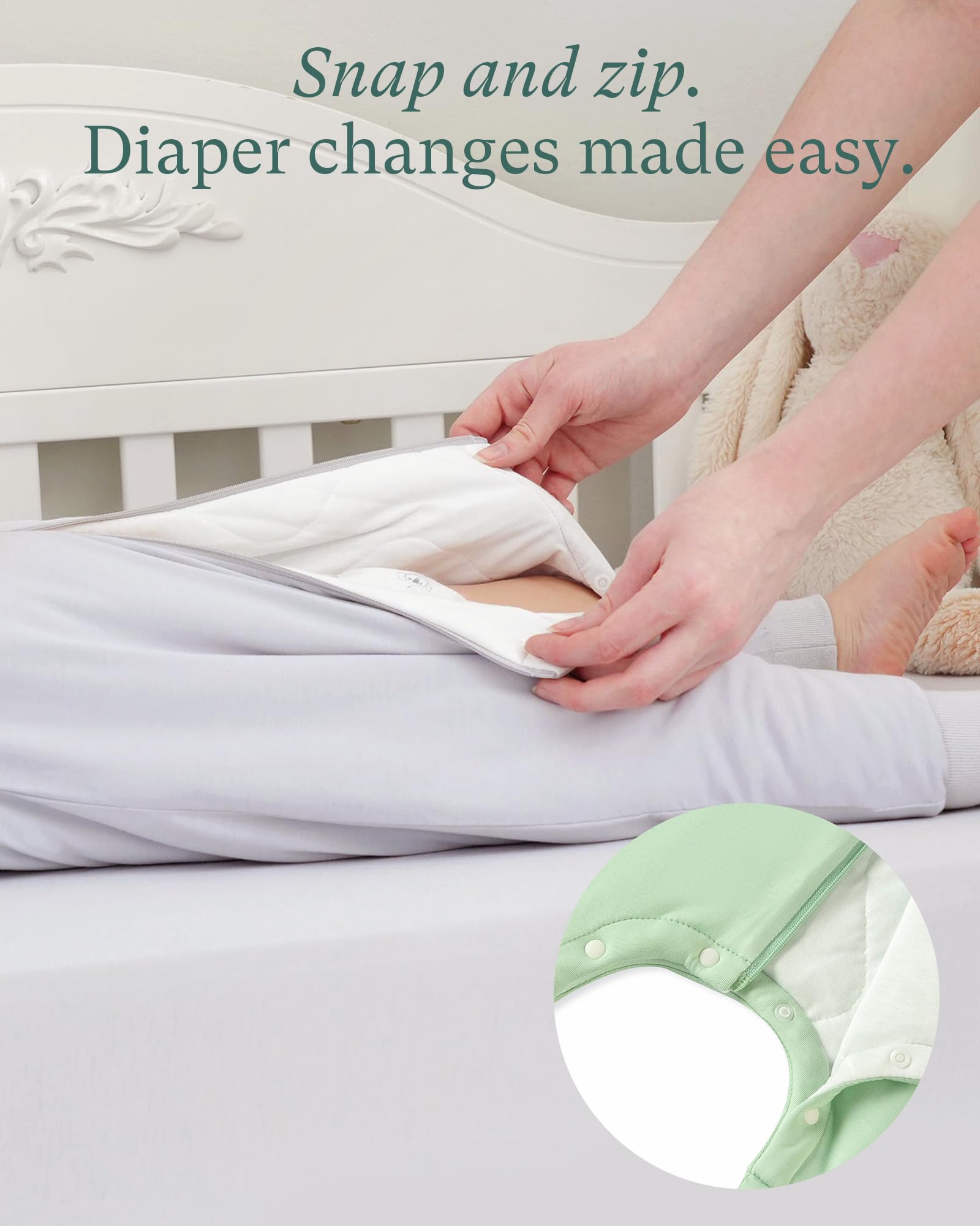 PurComfy sleepsuit worn on baby at bedtime shows balanced warmth