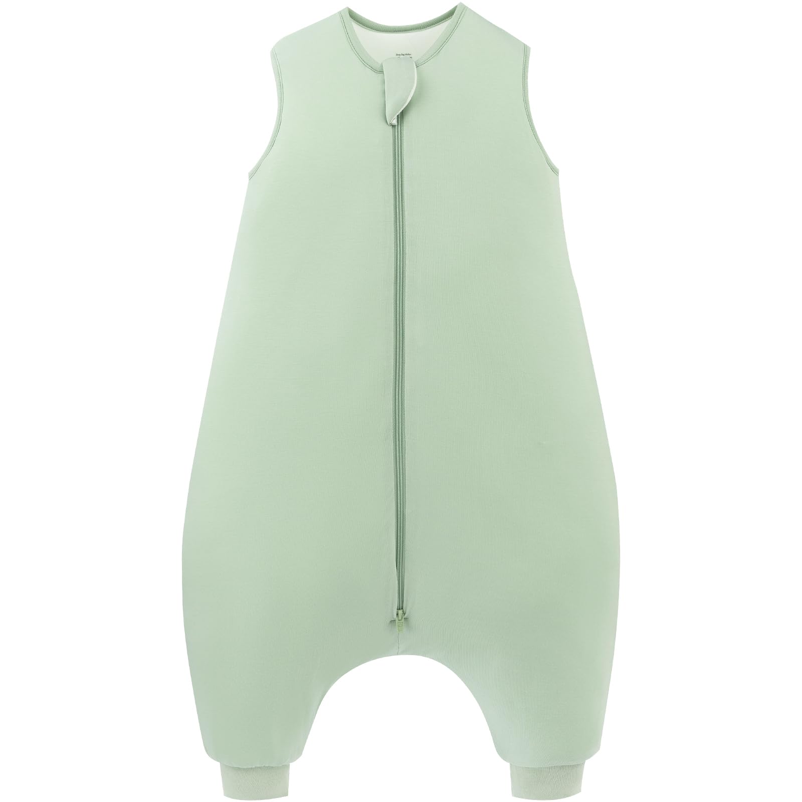 PurComfy supersoft sleep sack with feet in sage close-up shows breathable, skin-friendly fabric.
