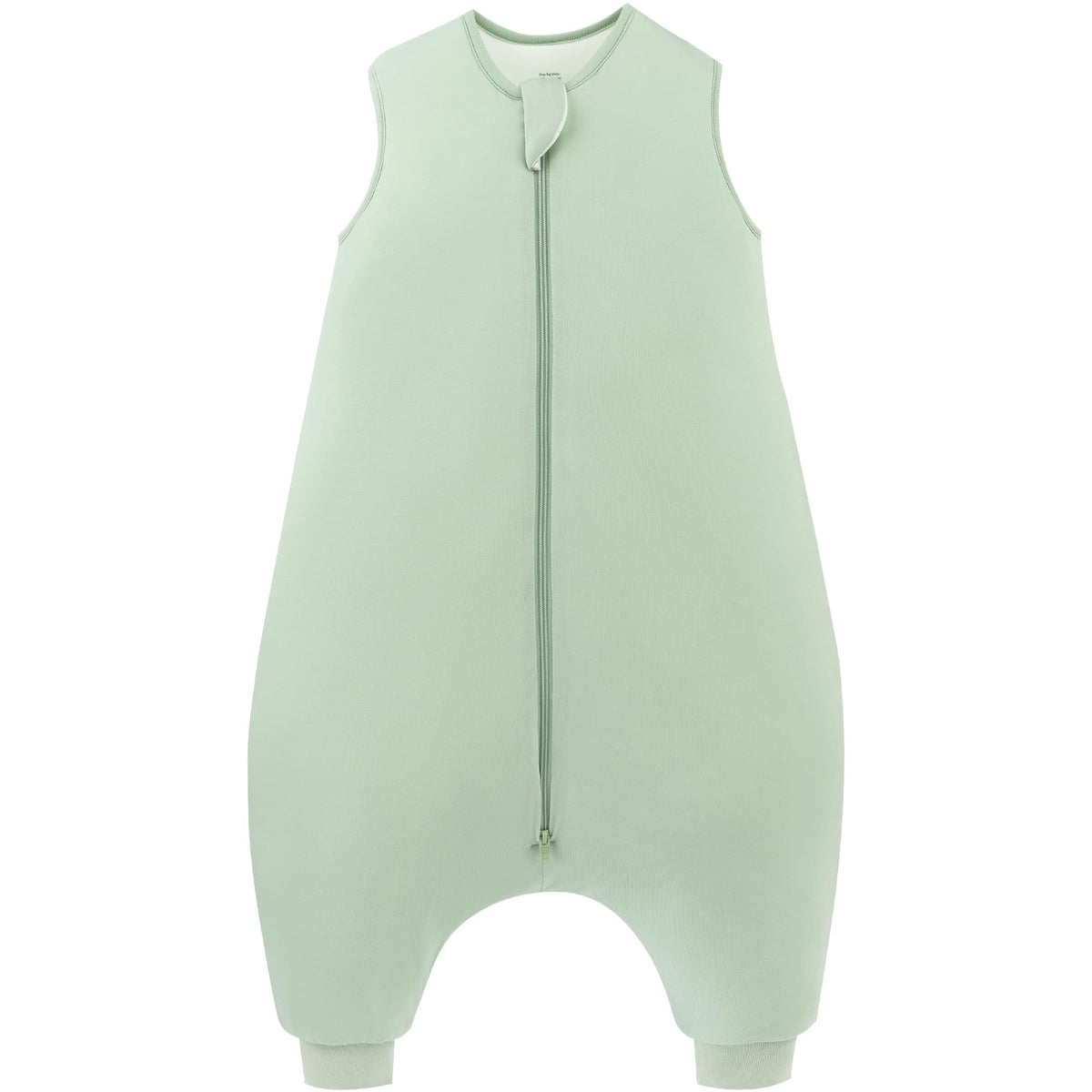 PurComfy supersoft sleep sack with feet in sage close-up shows breathable, skin-friendly fabric.