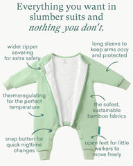 PurComfy Supersoft sleepsuit footed design keeps legs warm during active play.