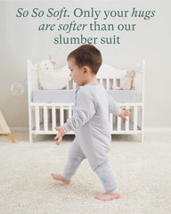 PurComfy Supersoft two-way zipper sleepsuit enables easy night diaper changes.
