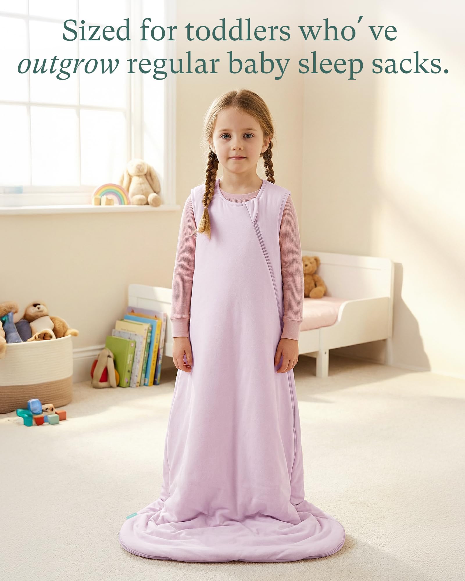 PurComfy roomy fit supports toddler movement and kicks.