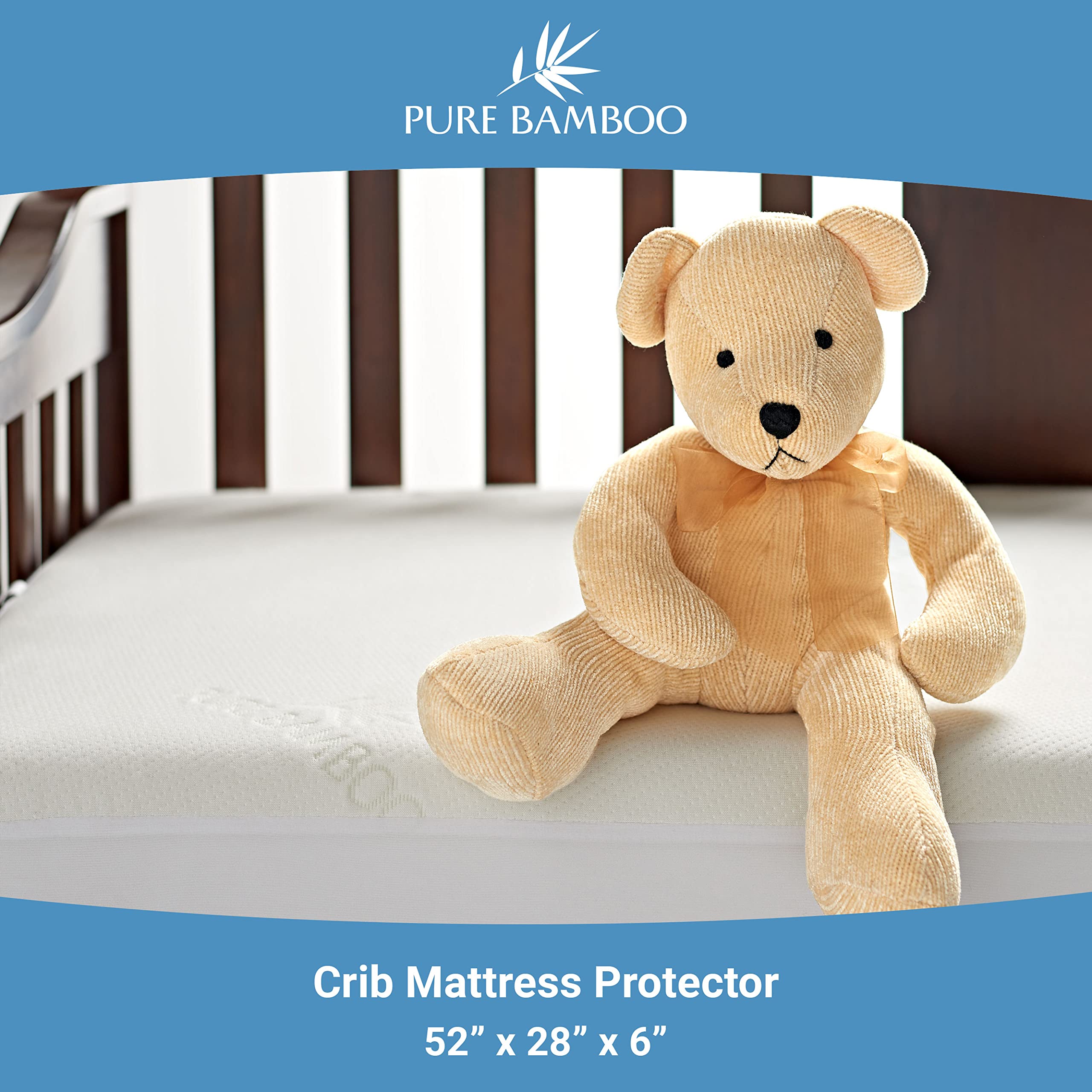 Pure Bamboo machine-washable removable cover simplifies hygiene by removing for clean, fresh bedding.