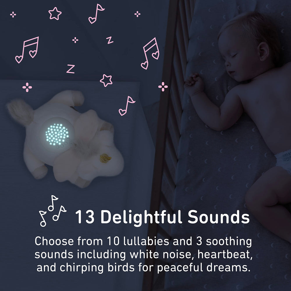 PureEnrichment PureBaby lullabies and sounds control panel demonstrates easy use.