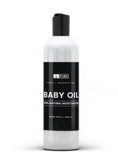 PURE ORIGINAL INGREDIENTS Baby Oil bottle showcases pure single ingredient moisture for delicate skin