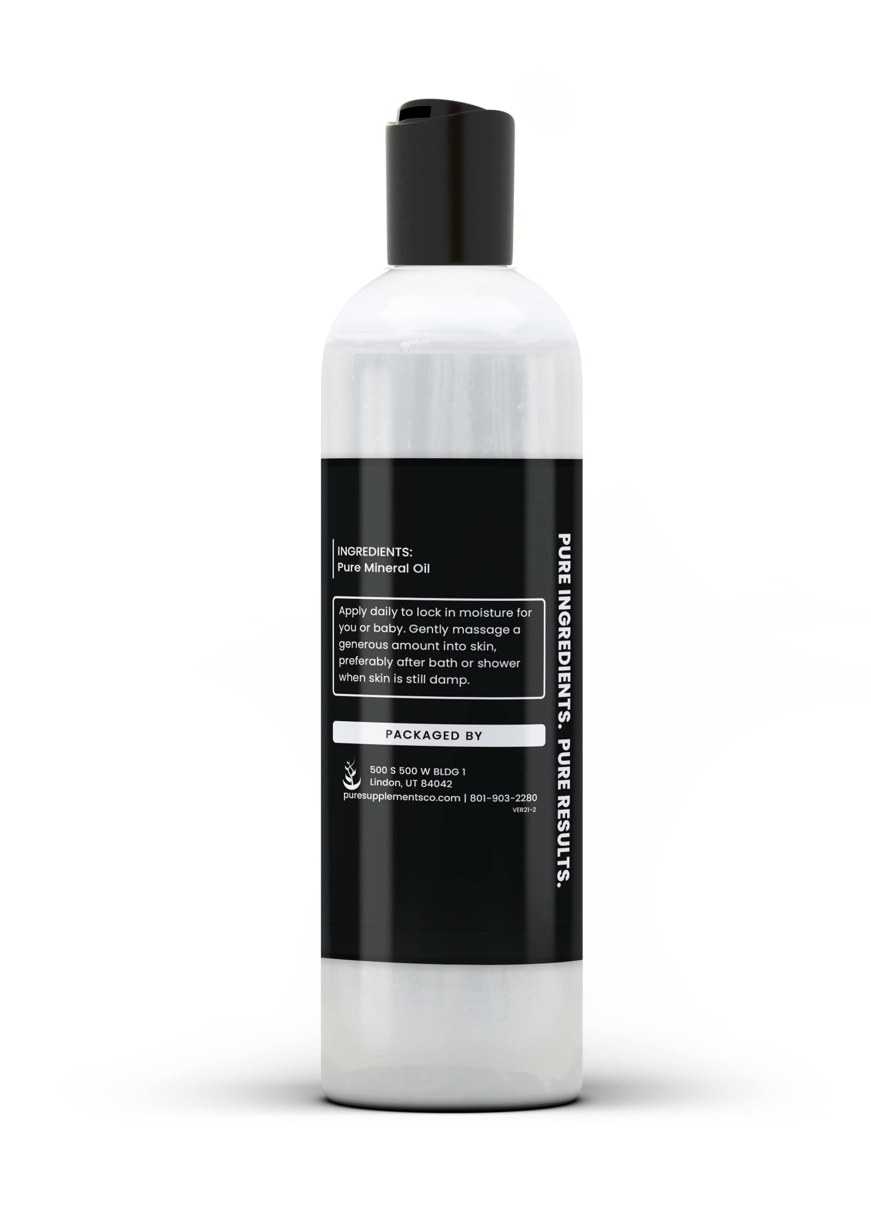 PURE ORIGINAL INGREDIENTS Baby Oil pour demonstrates sealing moisture after bath for soft skin