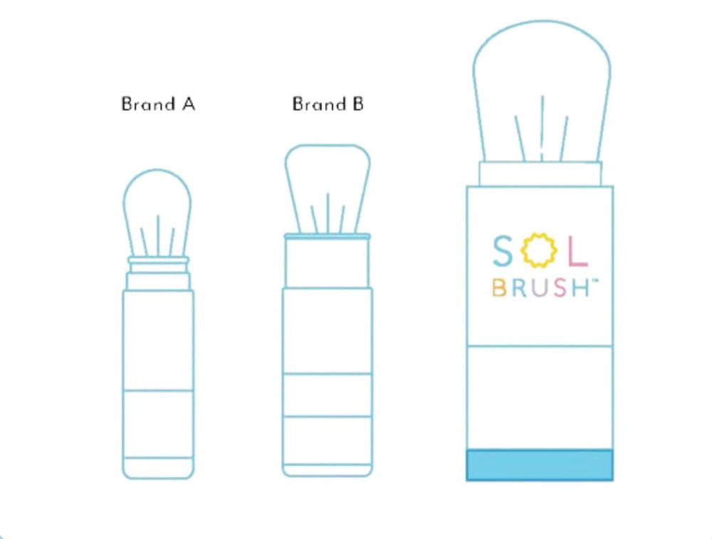 Pure Sol Sol Brush SPF50 water-resistance up to 80 minutes during swimming