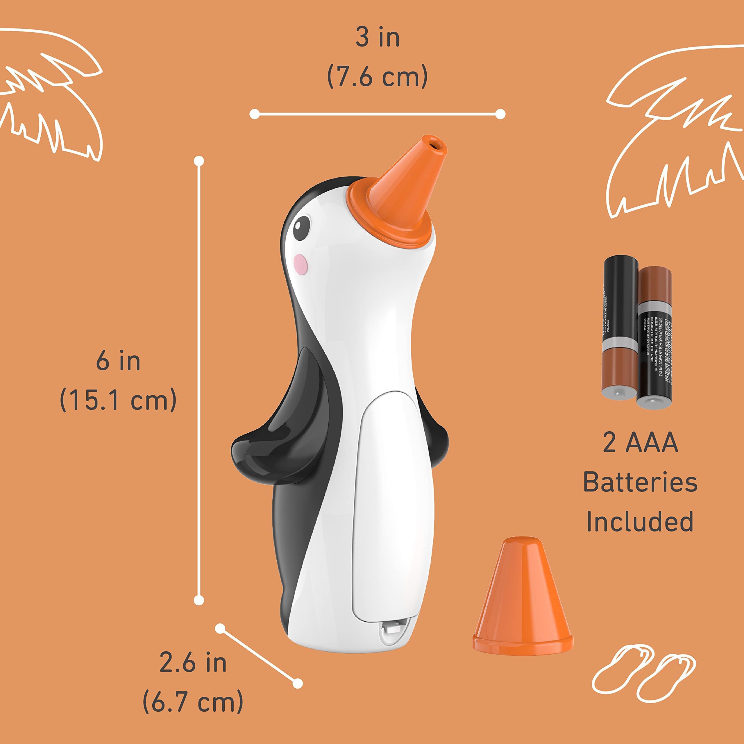 PureEnrichment PureBaby Penguin thermometer hygienic probe cover keeps clean.