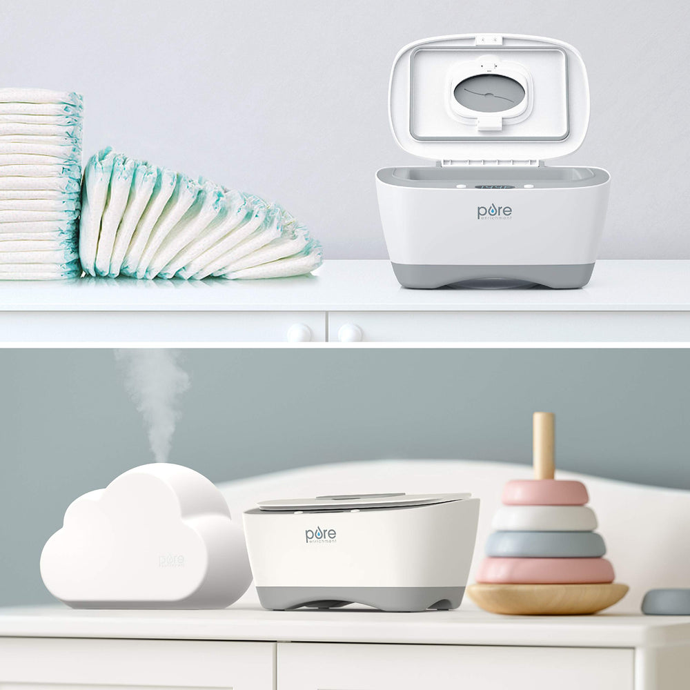 Pure Enrichment PureBaby wipe warmer offers 3 heat settings for baby comfort