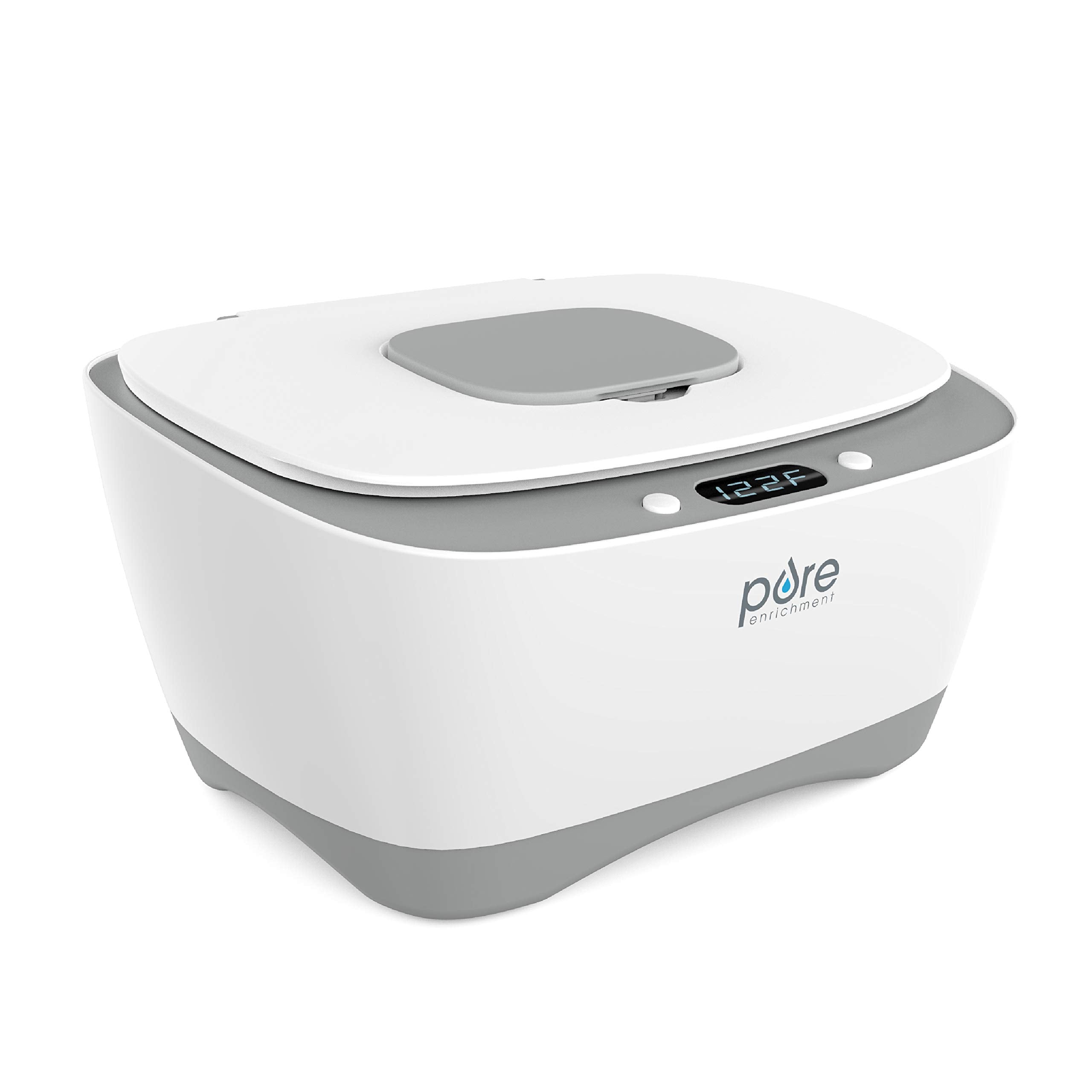 Pure Enrichment PureBaby wipe warmer with digital display for easy single-handed wipe dispensing