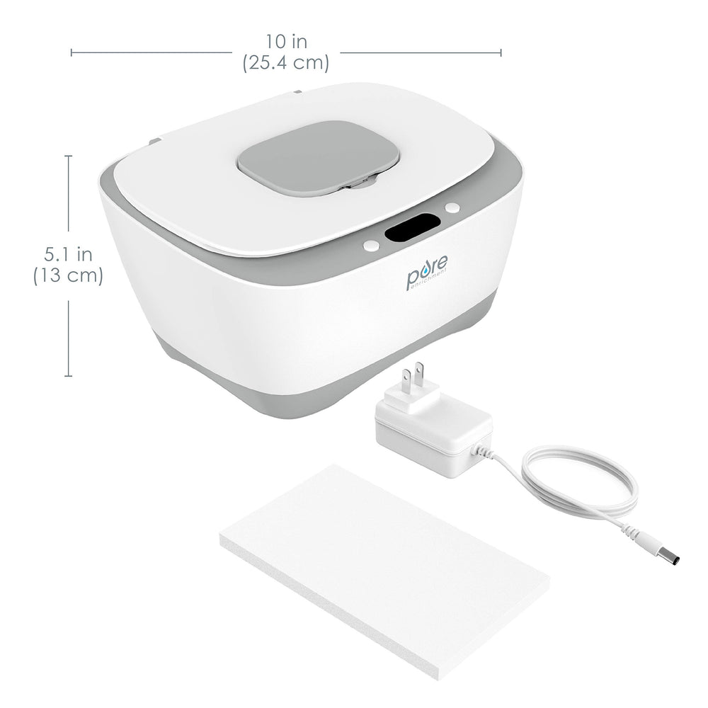 Pure Enrichment PureBaby wipe warmer includes power adapter for quick setup
