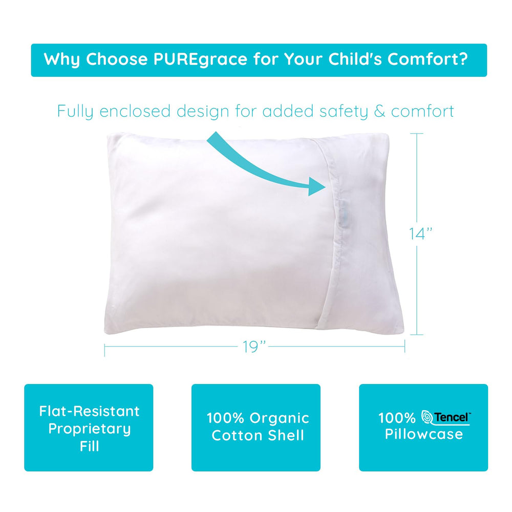 Puregrace pillow highlight double-stitched seams for durability