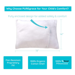 Puregrace pillow highlight double-stitched seams for durability