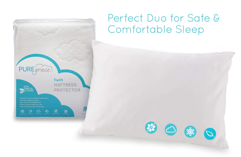 Puregrace travel-sized 14x19 pillow ideal for trips