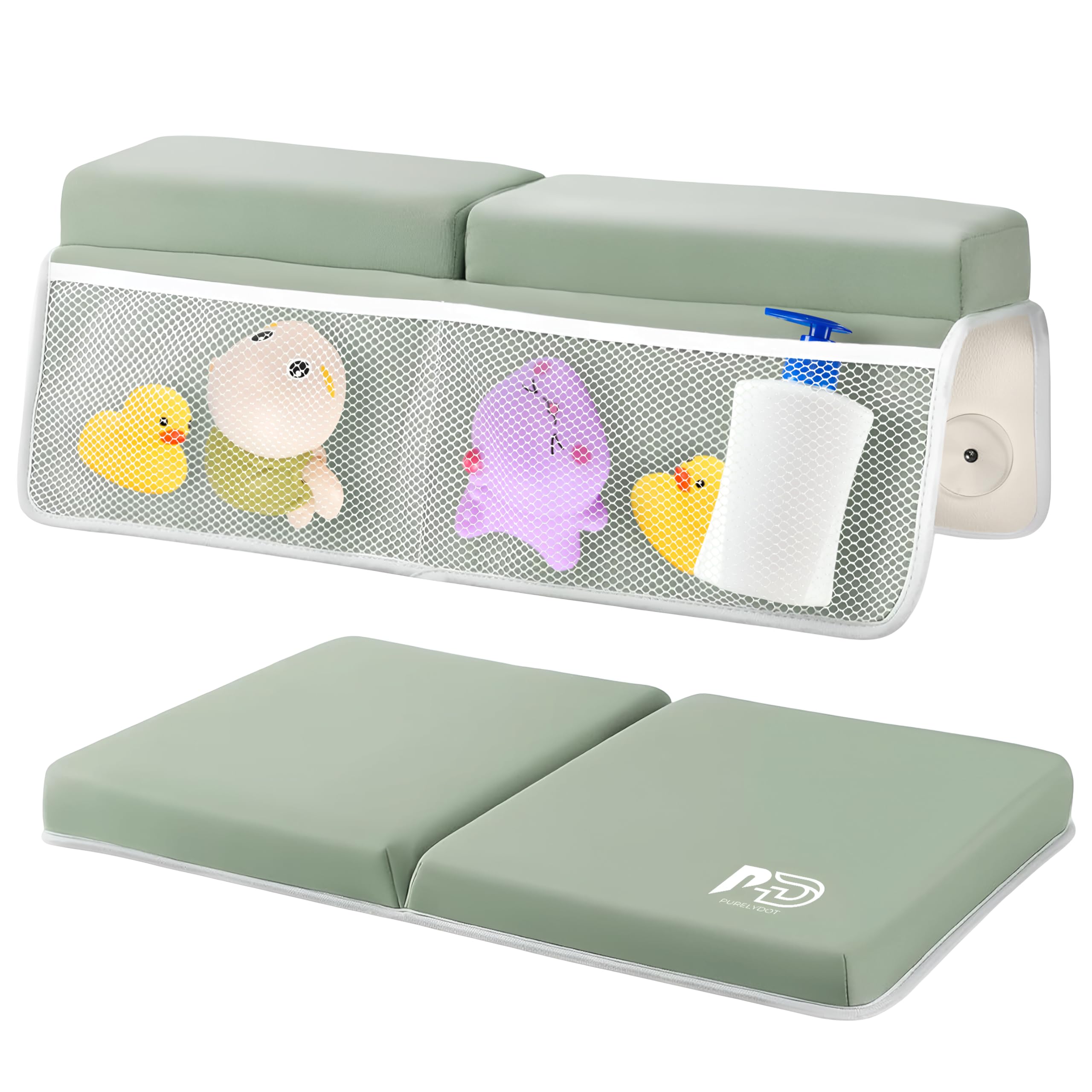 PURELYDOT Comfortable Baby Bath Kneeler with thick foam cushions for knee comfort during bath time