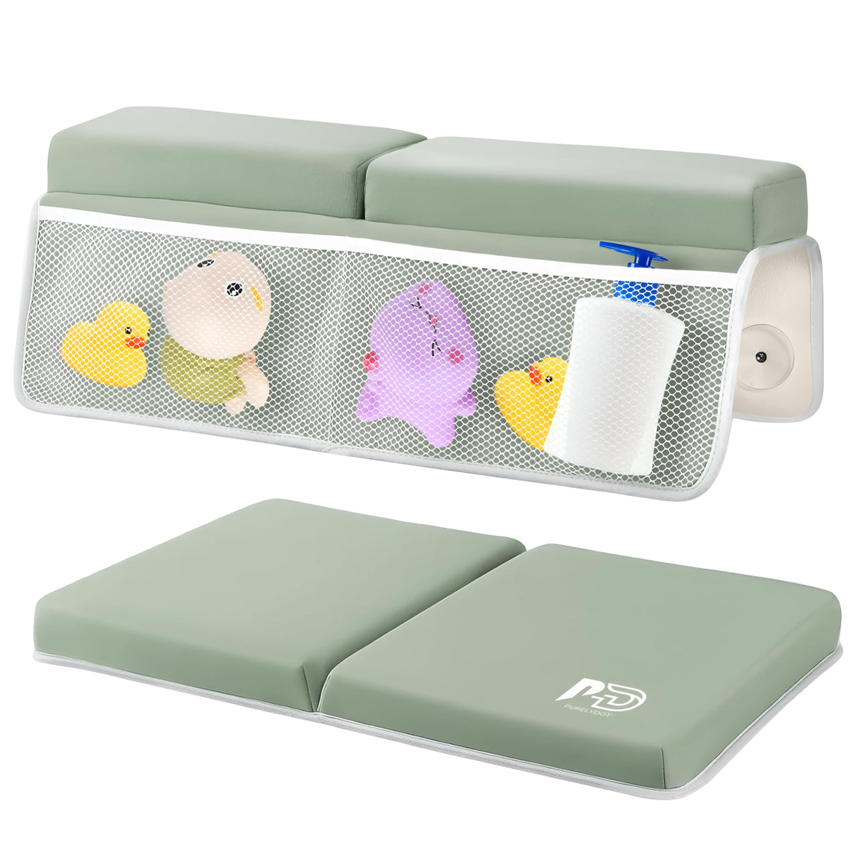 PURELYDOT Comfortable Baby Bath Kneeler with thick foam cushions for knee comfort during bath time