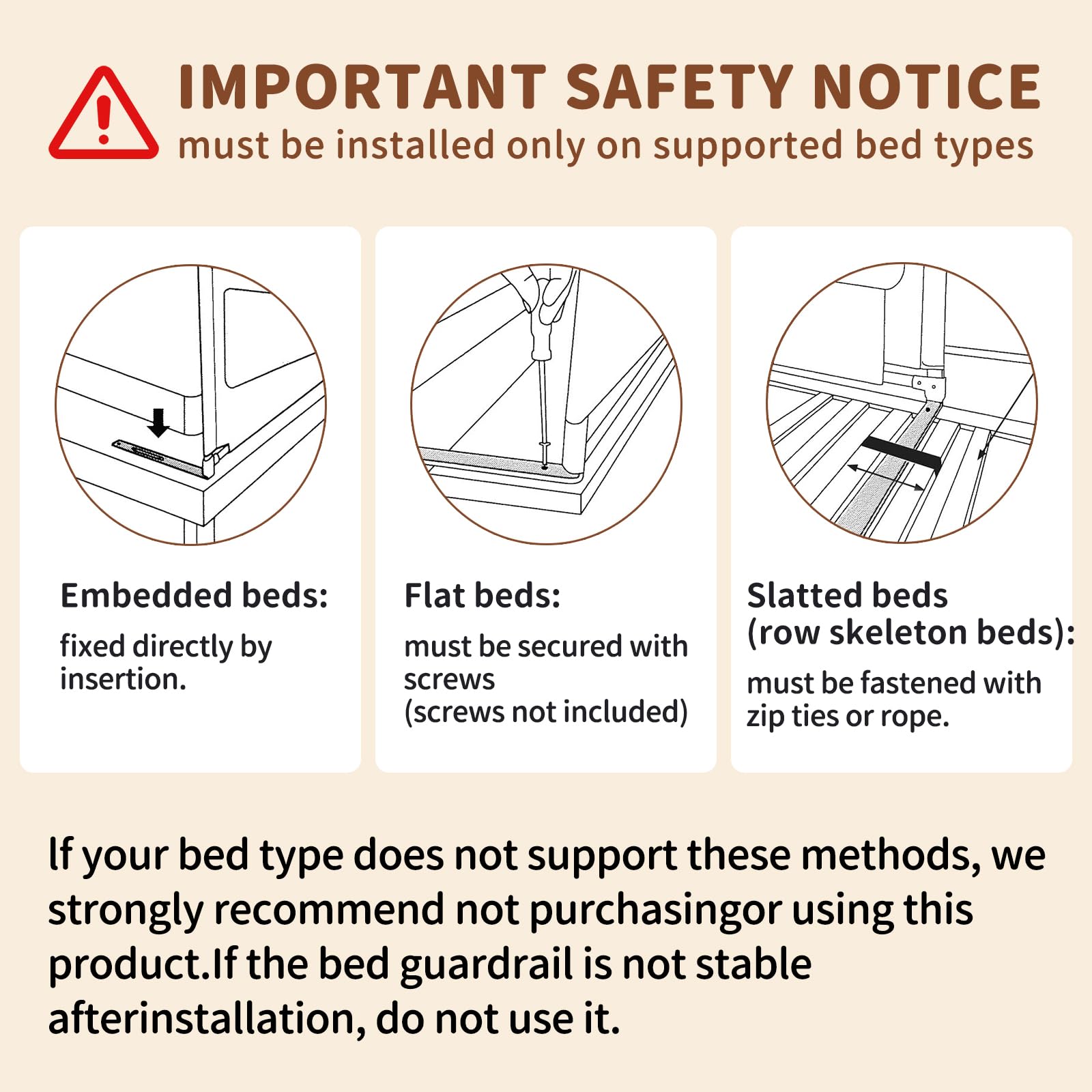 PurePapoose bed-rail-on-full-size-bed shows secure fit on standard frames.