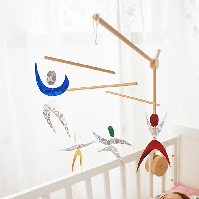 Purgano Montessori Mobile crib setup shows safe mounting.
