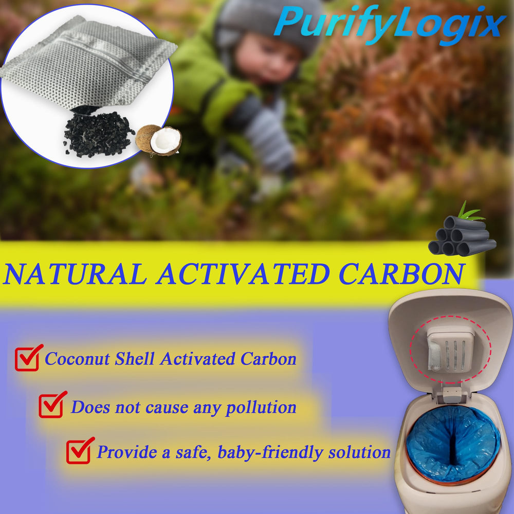 PurifyLogix diaper pail deodorizers fit Diaper Genie tray demonstrates seamless installation