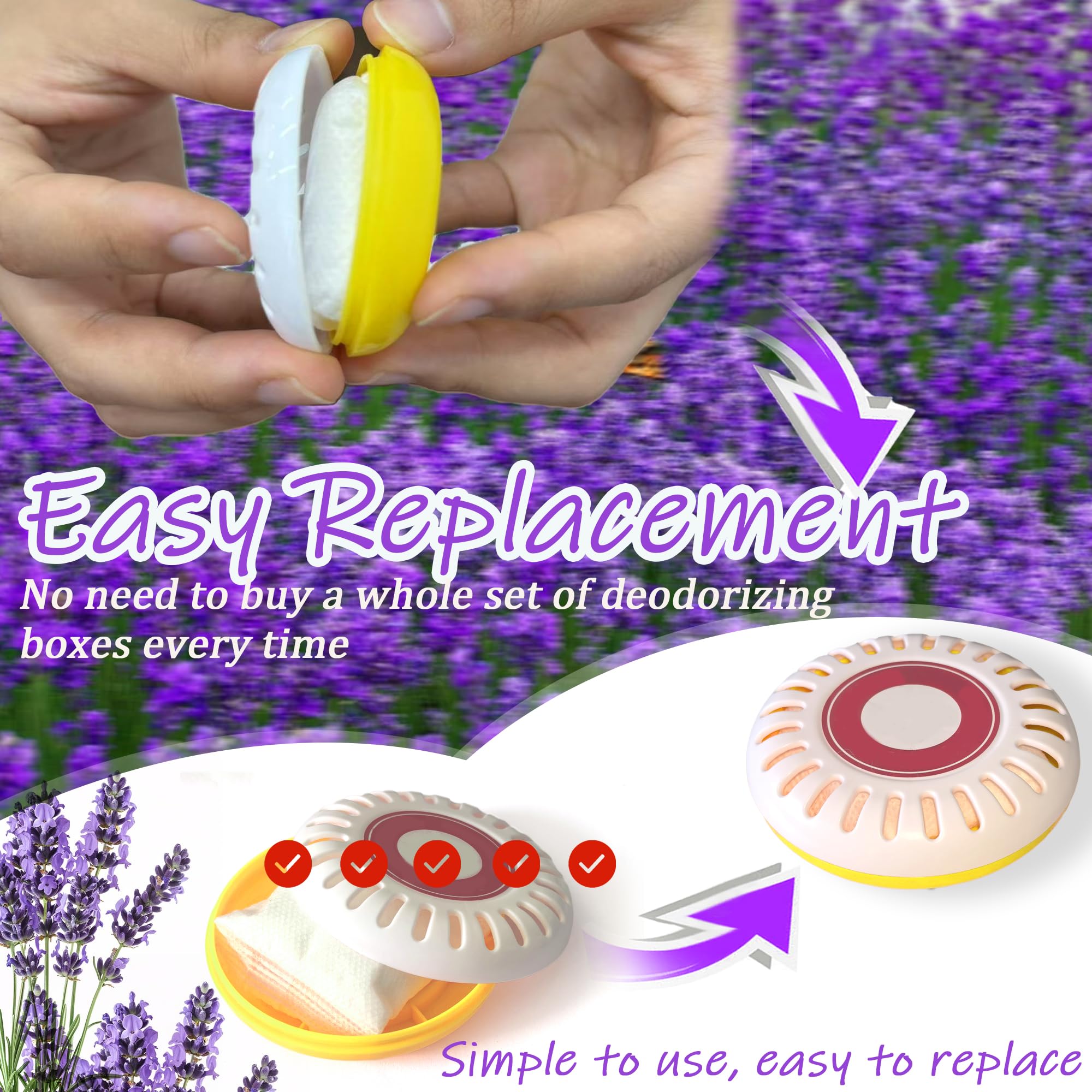 PurifyLogix easy replacement promotes ongoing freshness without buying full deodorizer boxes.