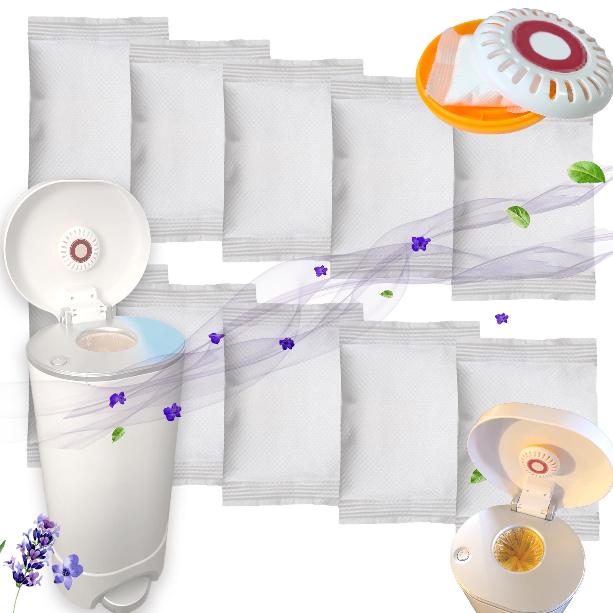 PurifyLogix lavender baking soda refills pack — quick diaper pail odor control