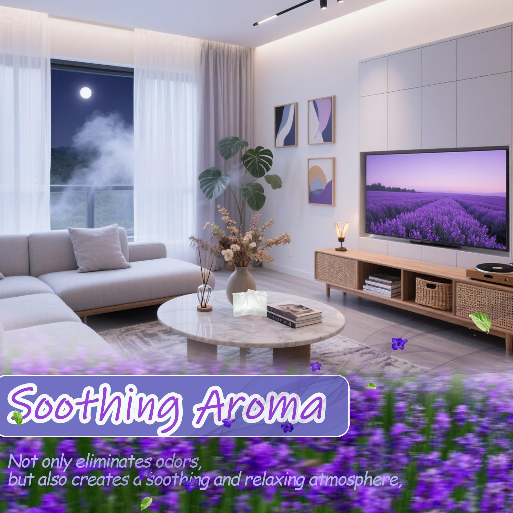 PurifyLogix soothing lavender aroma suggests a more pleasant diaper-changing experience.