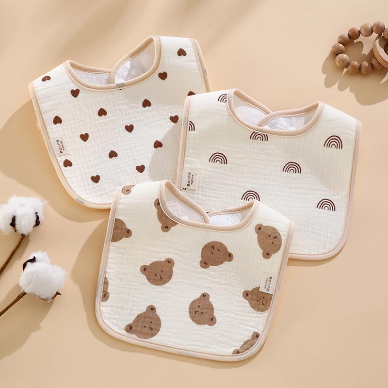 PurlHaven baby bandana bib pattern-balloons keeps outfits clean during snack time