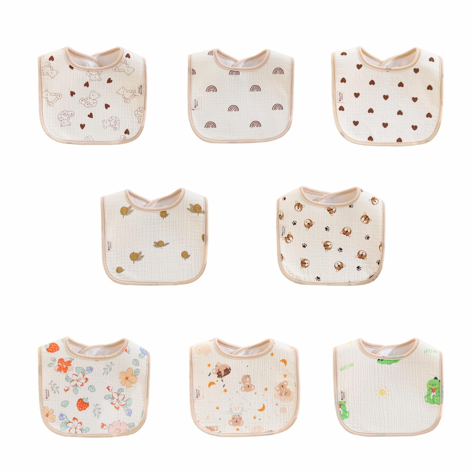 PurlHaven baby bandana bib with stars pattern keeps drool off outfits during meals