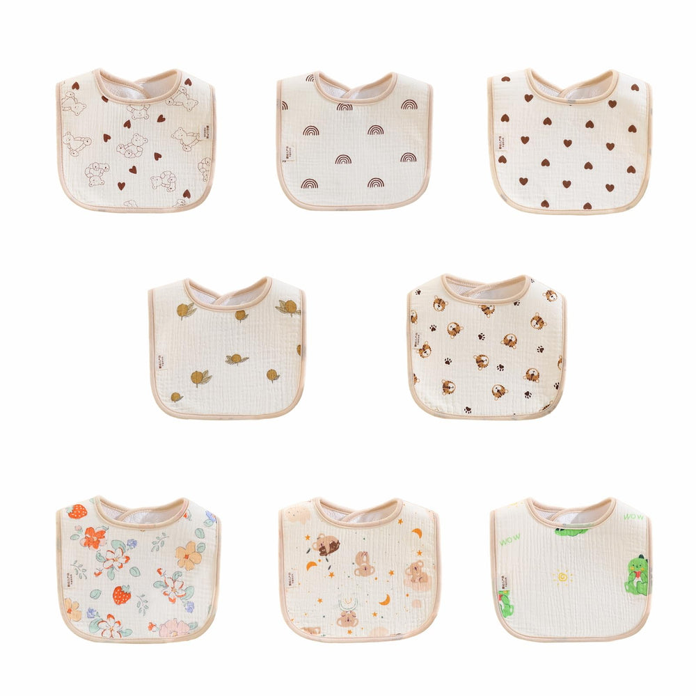 PurlHaven baby bandana bib with stars pattern keeps drool off outfits during meals