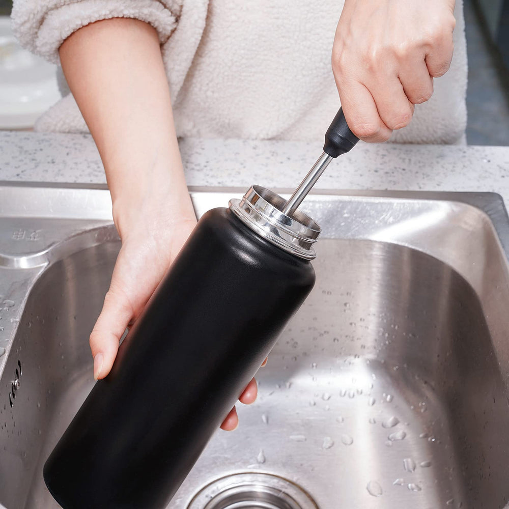 Purtribe easily stores in a kitchen caddy or hung by handle