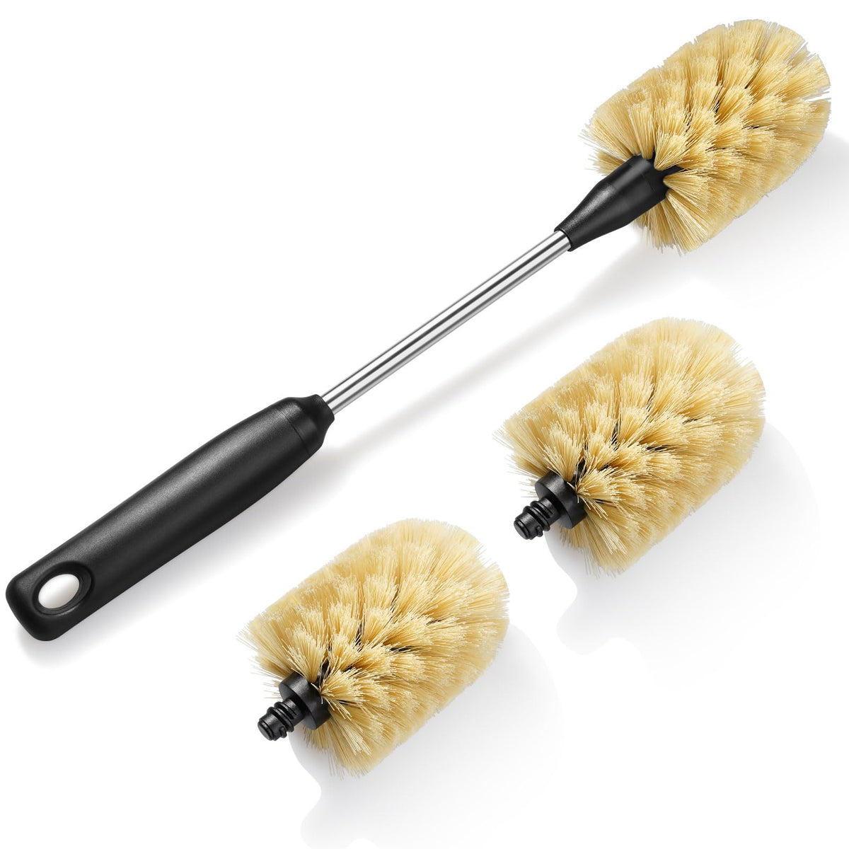 Purtribe water bottle brush with long handle reaches bottom for thorough cleaning