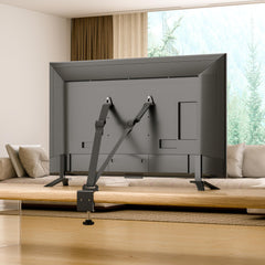 PUTOROGA strap buckle adjustment showing extended length for different TVs