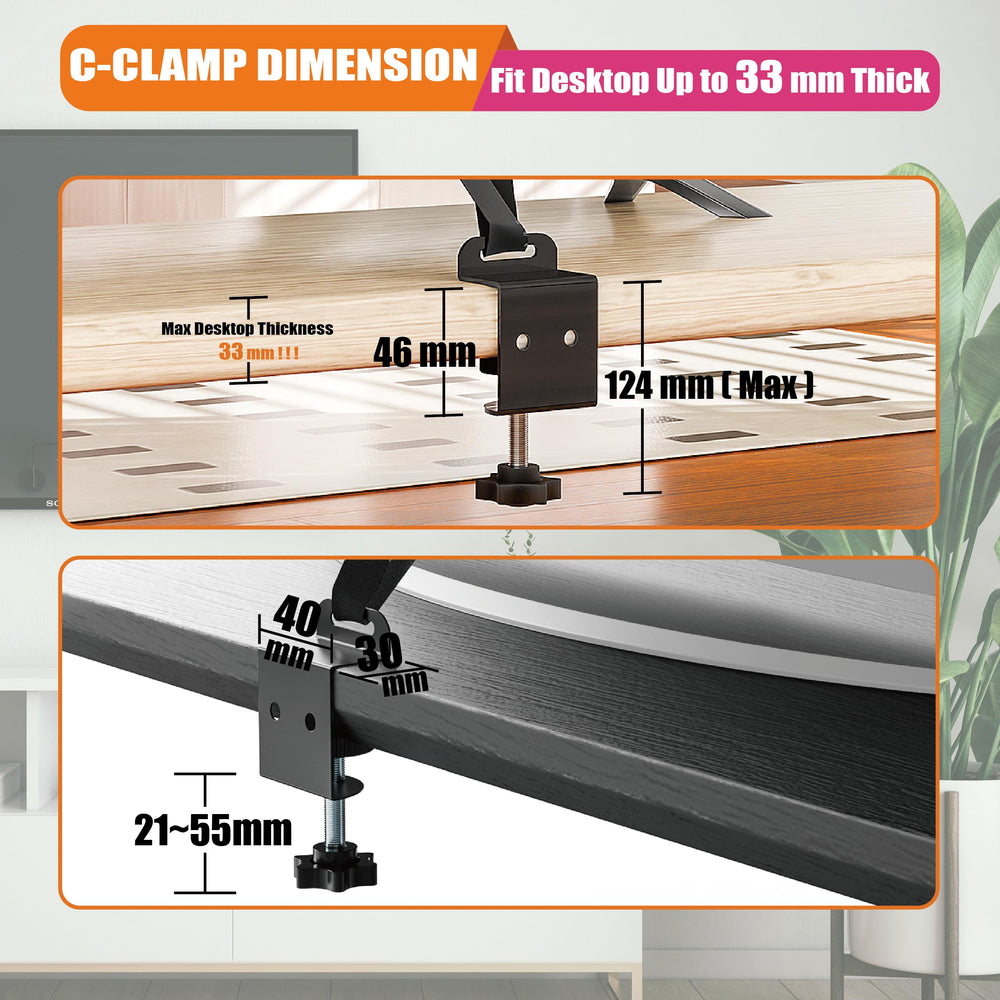 PUTOROGA metal C-clamp adds stability during setup