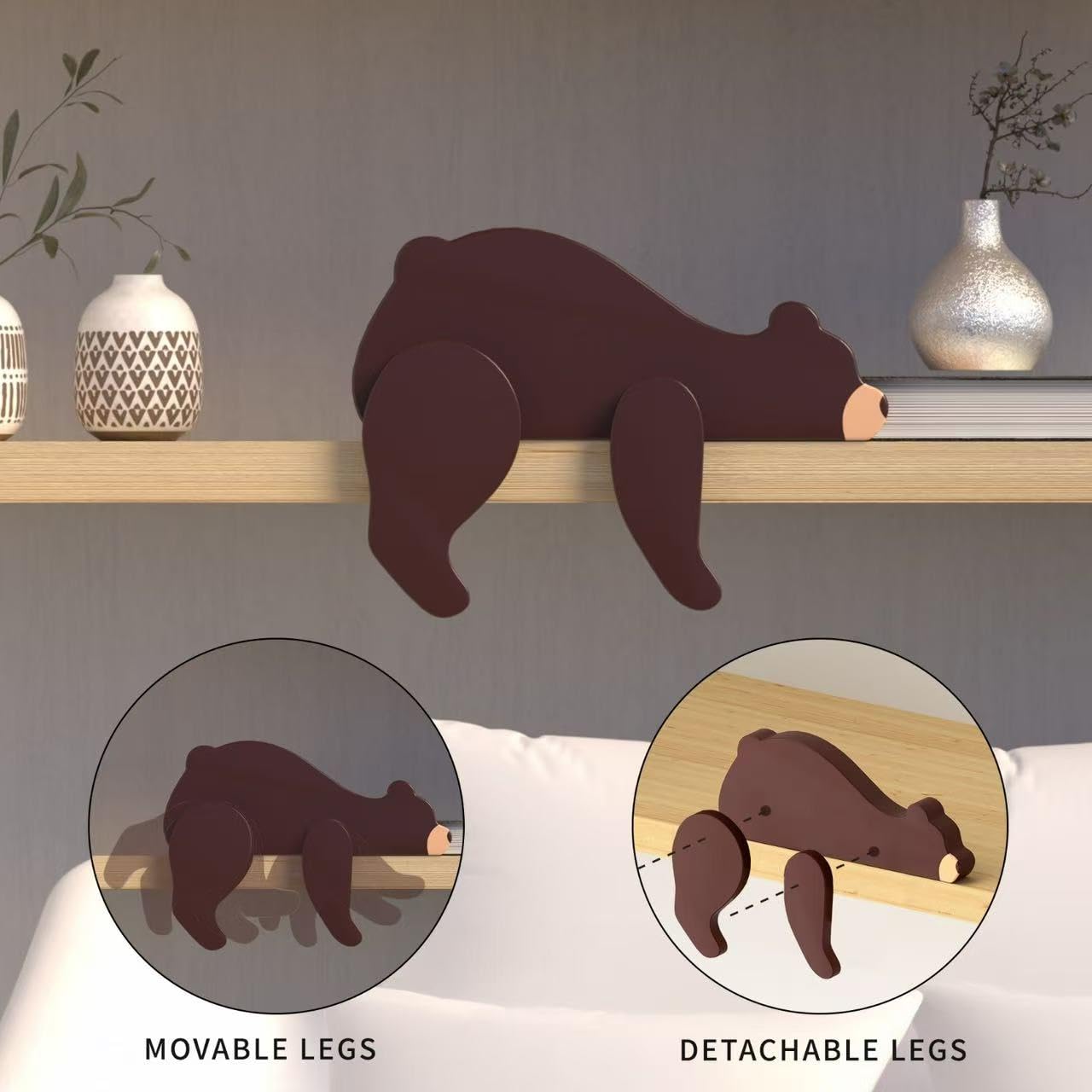 PUTSKA baby-boy nursery bear ornament adds lovable woodland touch to shelves