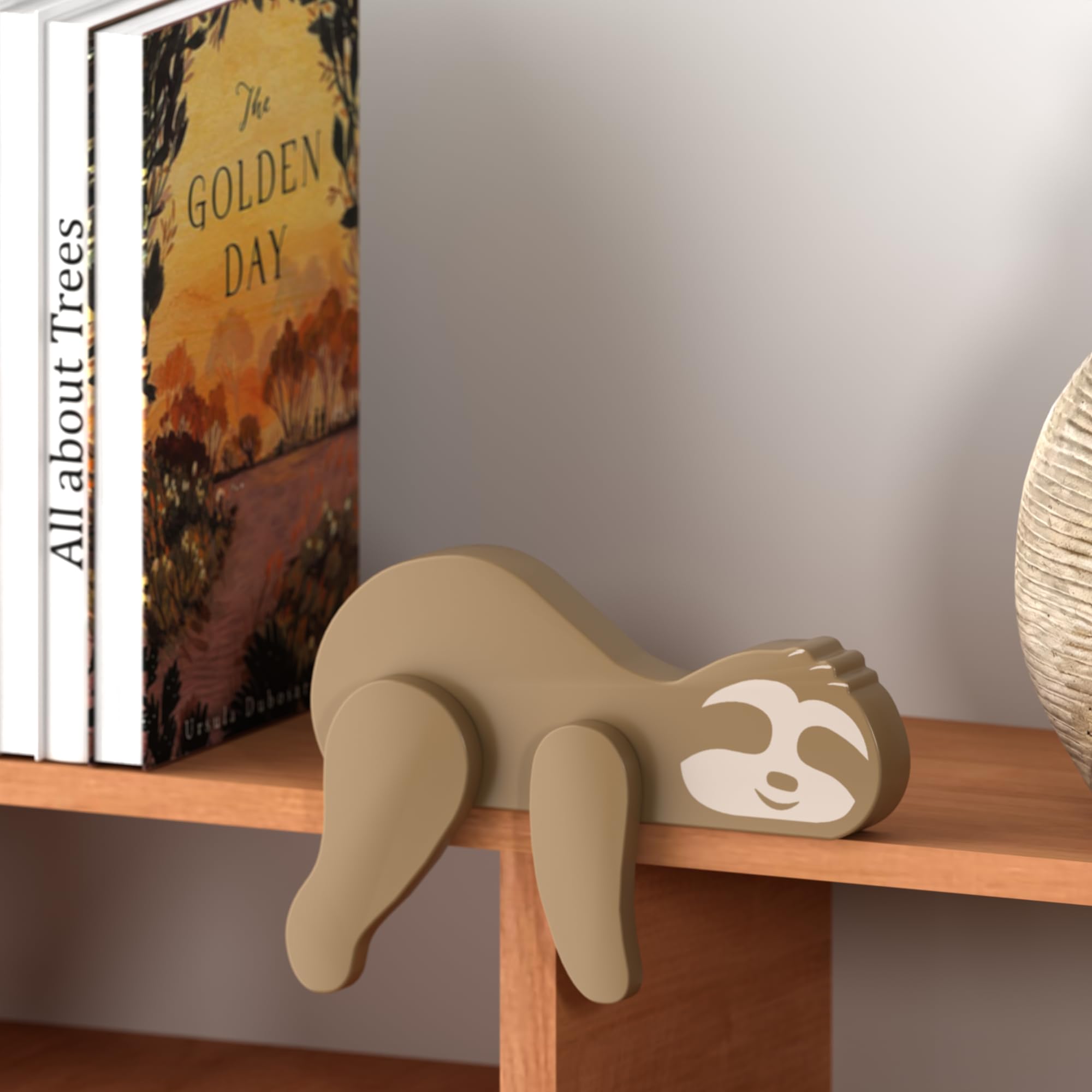 PUTSKA baby boy room sloth decor provides a calming woodland touch