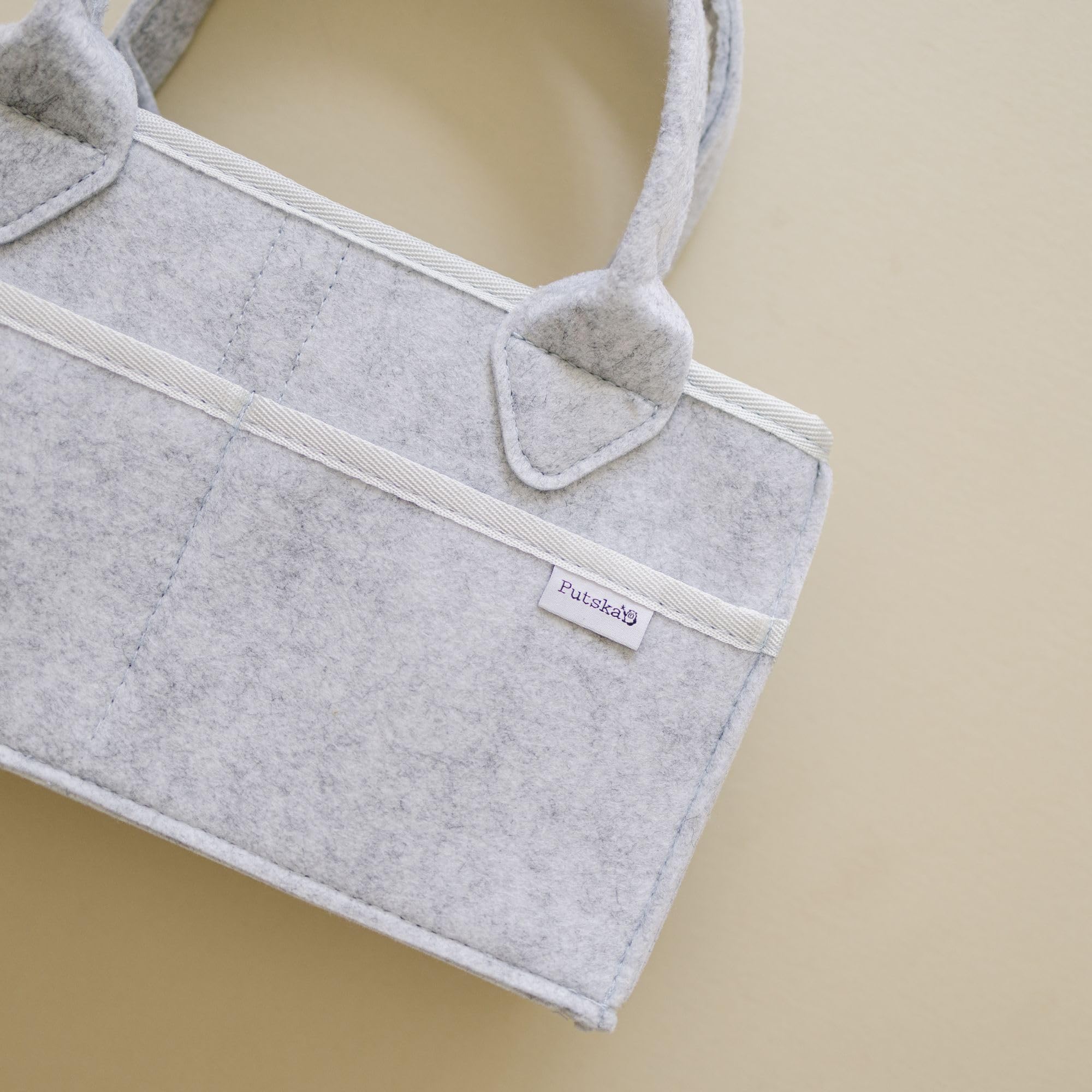 PUTSKA diaper caddy grey registry must-have for easy gifting