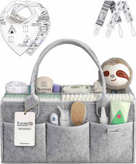 Putska baby diaper caddy organizer keeps essentials handy during quick diaper changes.
