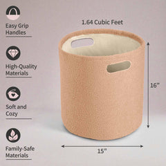 PUTSKA basket living-room-blankets demonstrates easy laundry or blanket organization in common spaces.