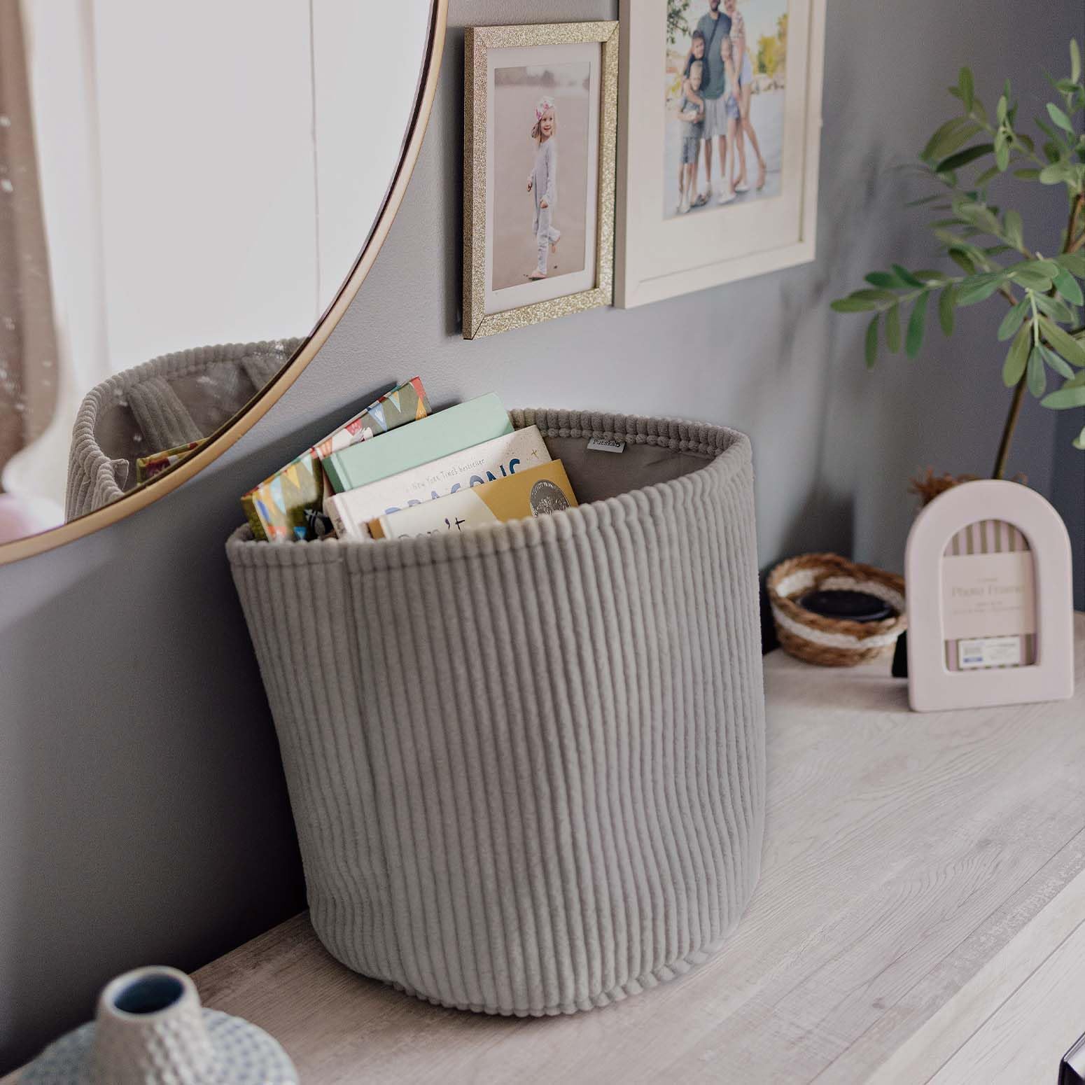 PUTSKA Blanket Basket 13x13 size focuses on compact, versatile storage
